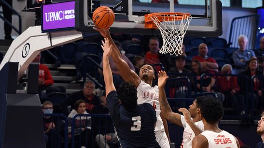 Late Fordham layup ends Dukes' three-game win streak taken in Altoona, Pa. (Duquesne)